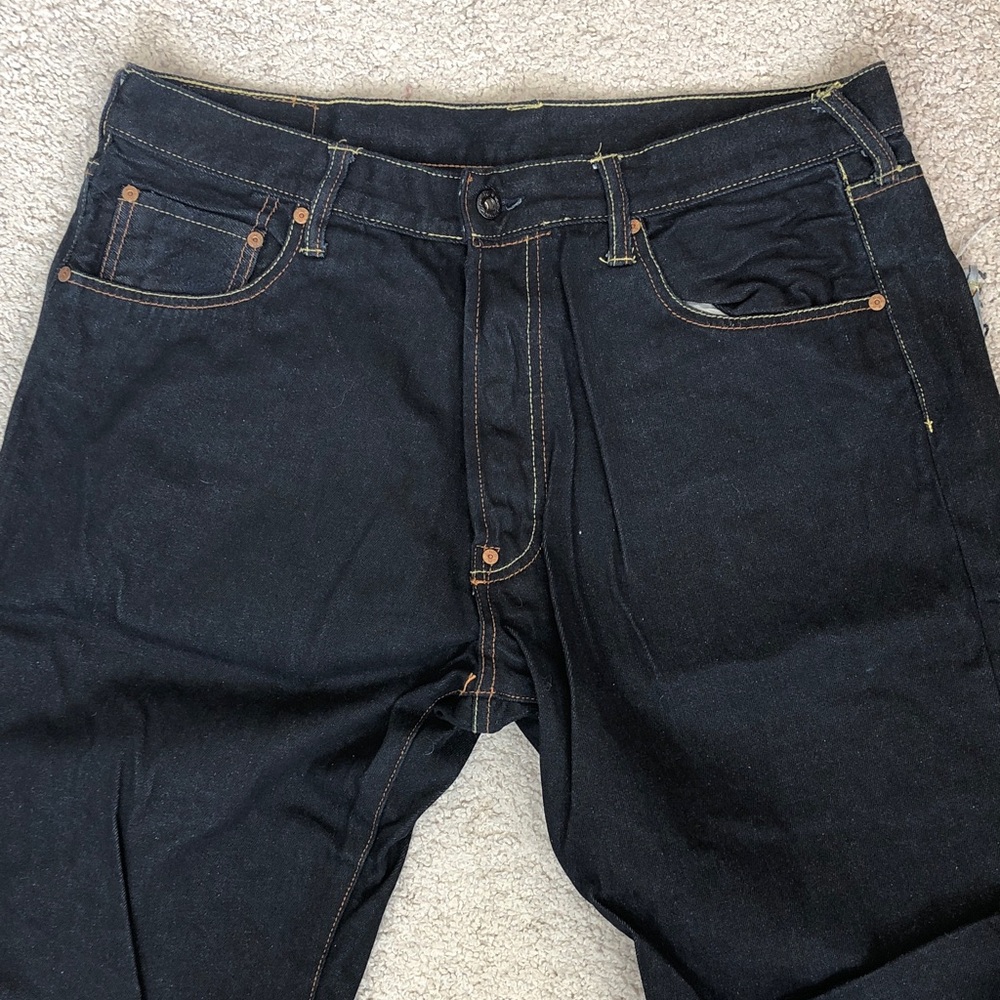 Black Men’s Jeans with Embroidered Back Pockets - Picture 8 of 10
